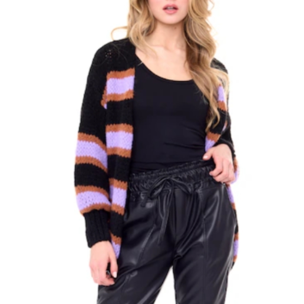 Astrid Open Front Chunky Knit Cardigan